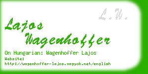 lajos wagenhoffer business card